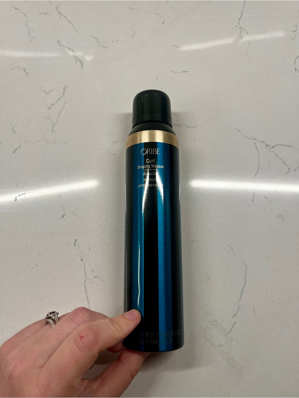 NWT Oribe Curl Shaping Mousse — Deep Teal Blue with Gold Accents